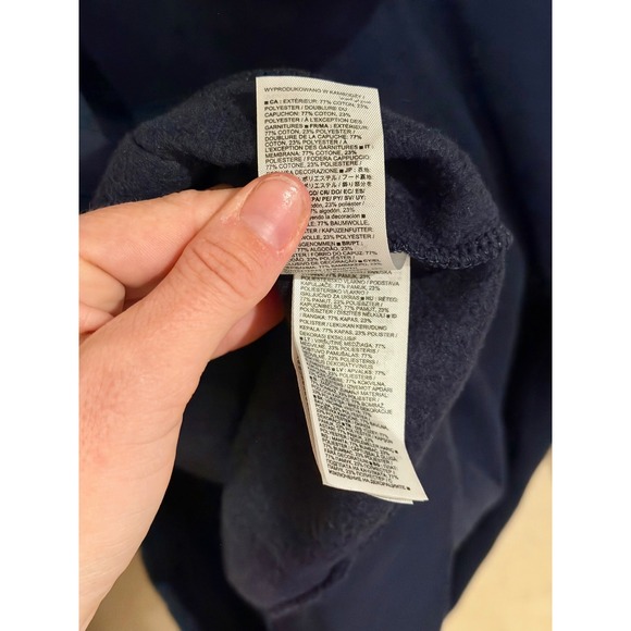 Gap VintageSoft Arch Logo Hoodie Men's S Tapestry Navy Blue Fleece Pullover - Picture 8 of 10